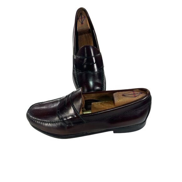 G.H. BASS Weejuns Mens Size 10.5M Burgundy Leather Slip On Penny Loafers - Picture 1 of 10